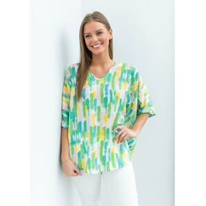 Adrianne Top Size Medium Flowy Top Hi-Lo Hem NWT